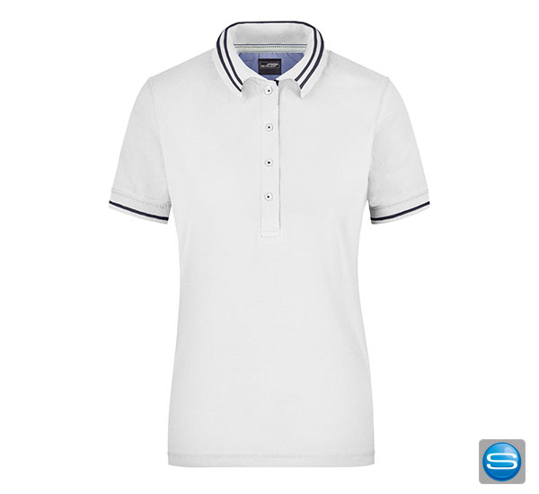 damen-poloshirt-kontraststreifen-mit-logo-weiss