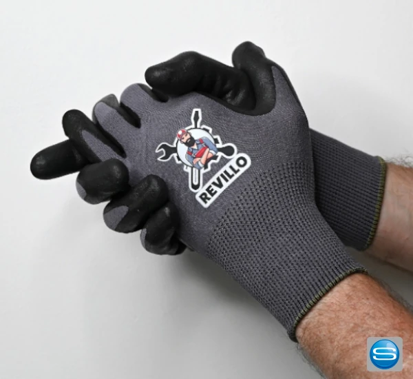 Arbeitshandschuhe getaucht aus Polyamid mit Ihrem Firmenlogo gestaltet