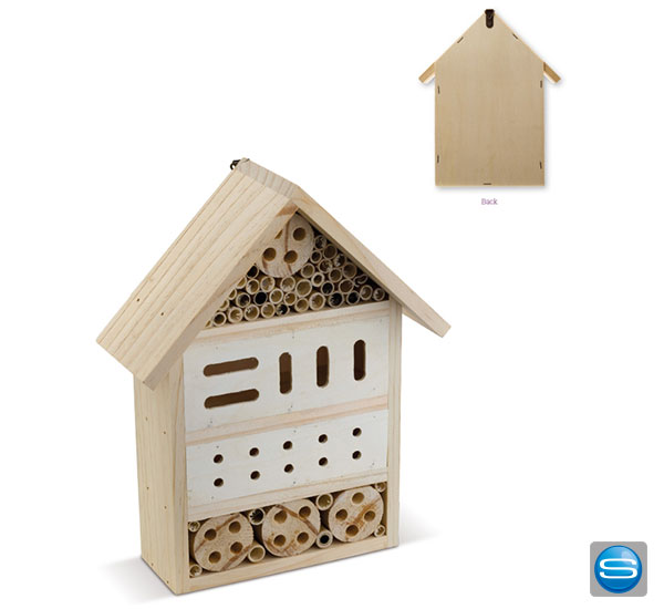 insektenhotel-mit-eigenem-logo-bedrucken Insektenhotel aus Holz als Dekoartikel