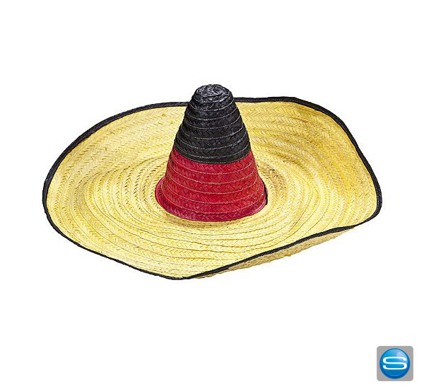 Sombrero in schwarz-rot-gold als Werbegeschenk