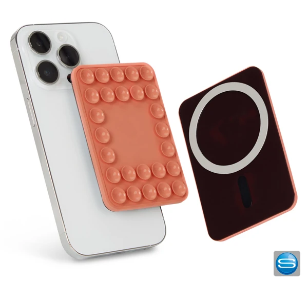 Magnetischer Selfie-Smartphonehalter mit Saugnäpfen als Werbegeschenk