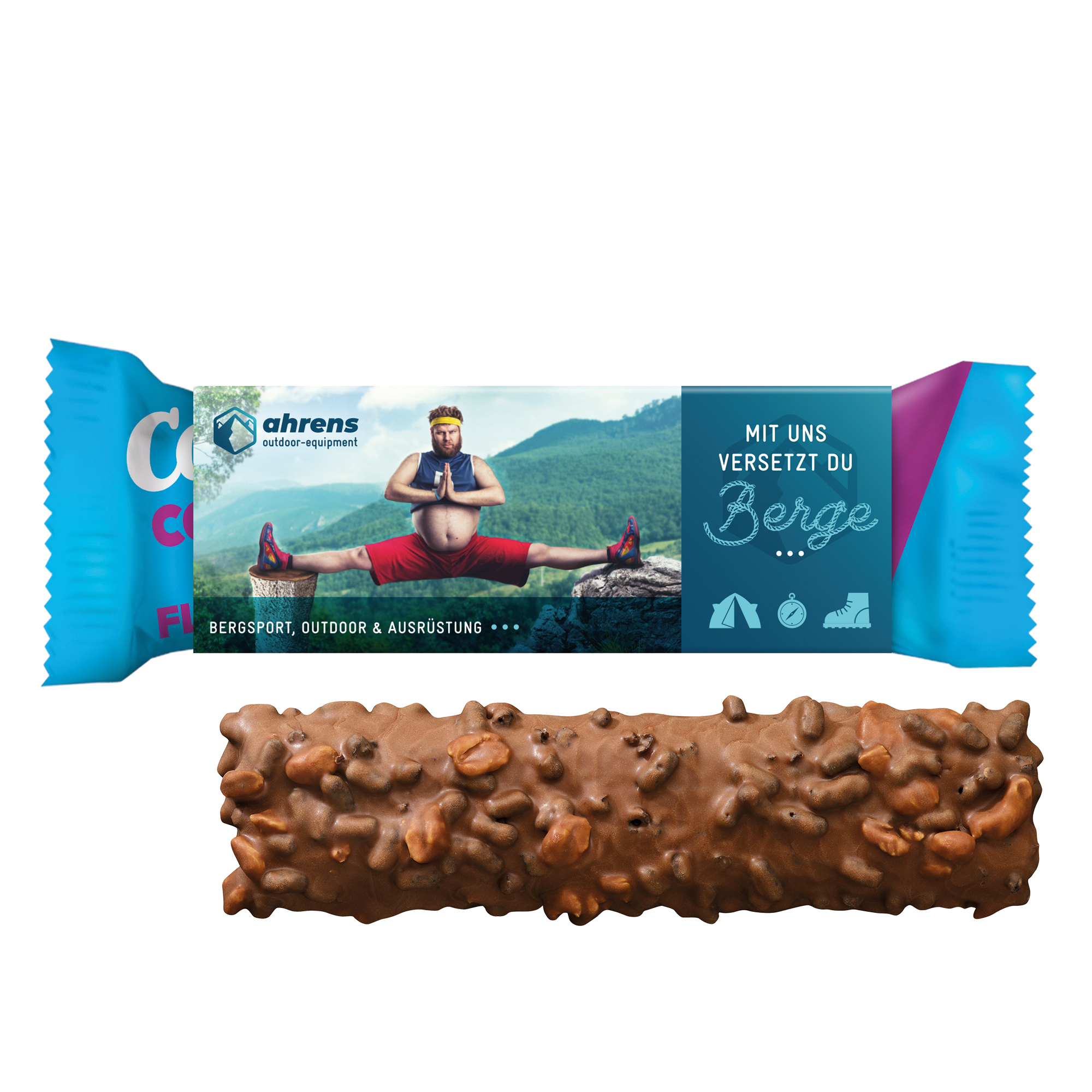 Corny Proteinriegel Crunchy mit Werbeschuber 