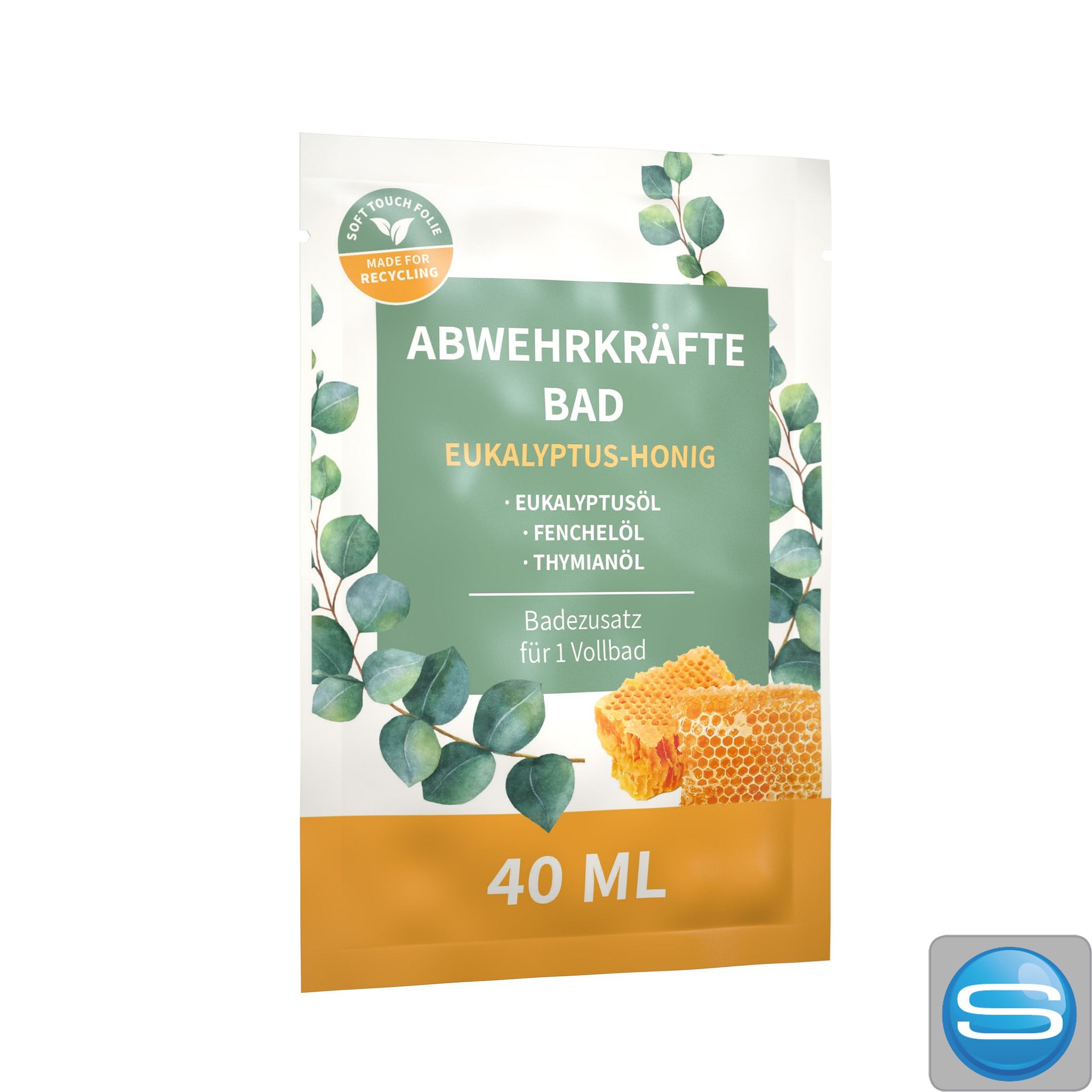 Abwehrkräftebad Sachet 40 ml – nachhaltiges Werbegeschenk mit Logo-Druck