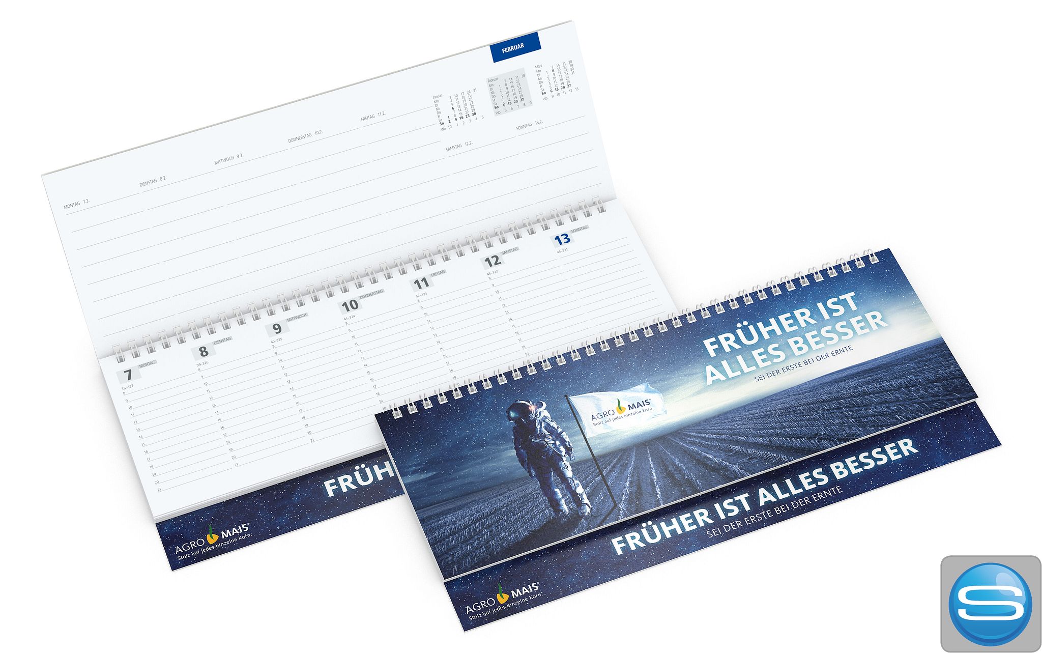 Tisch-Querkalender Master vollflächig bedruckbar