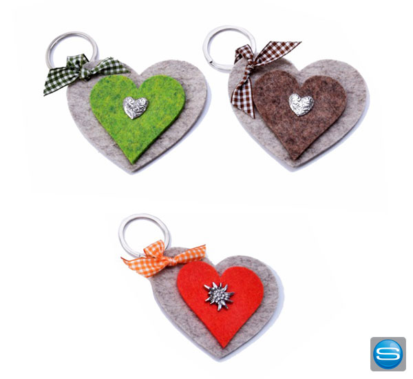 filz-herzen-bedrucken Filz-Herzanhänger als Werbeartikel