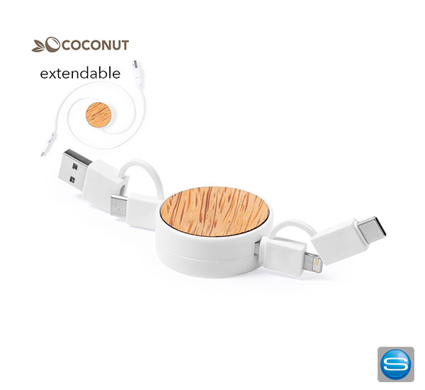 ladegeraet-mit-logo Bedruckbares USB-Verlängerungskabel mit Ladegerät als Werbeartikel