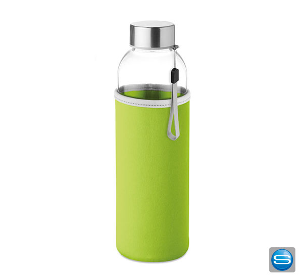 glastrinkflasche-mit-neopren-schutz-als-werbeartikel-mit-logodruck-limette