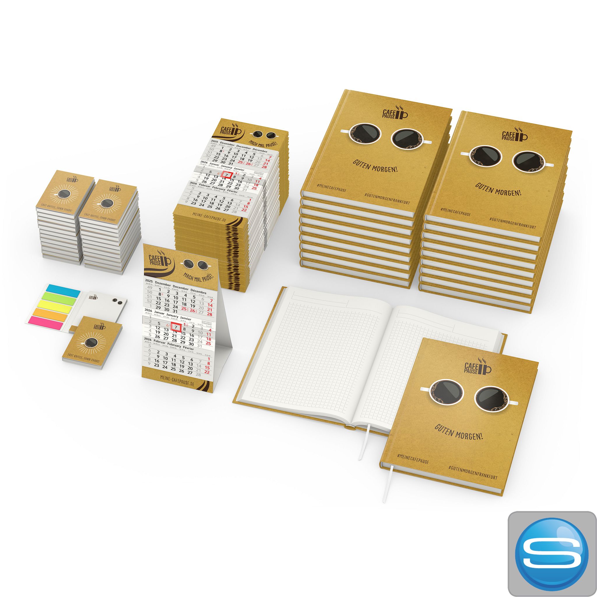 Werbe-Spar-Set Eco aus Recyclingpapier inkl. 4C-Druck
