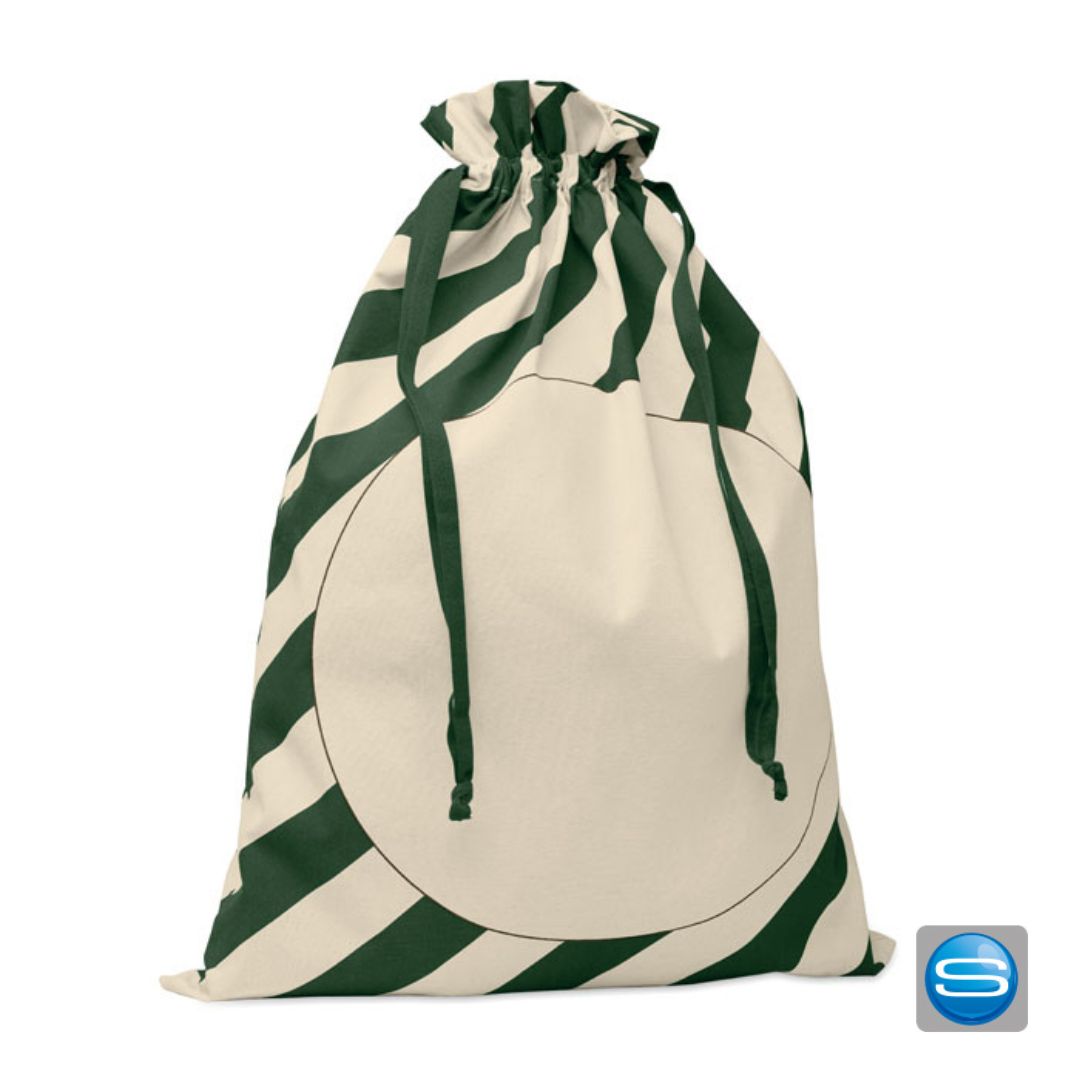 Weihnachtlicher Beutel mit Kordelzug als Werbeartikel Weihnachtlicher Beutel mit Kordelzug als Werbeartikel