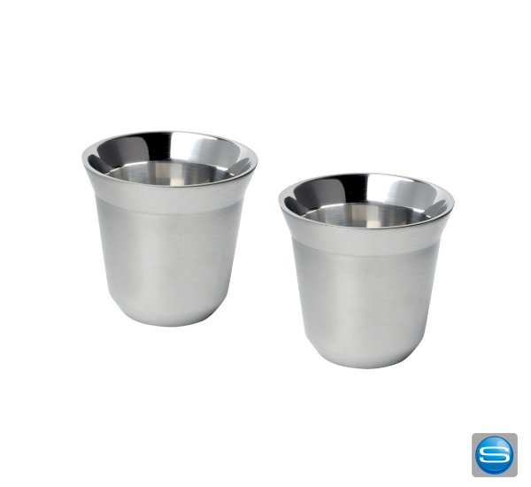 Espressotassen Set aus Edelstahl gravieren