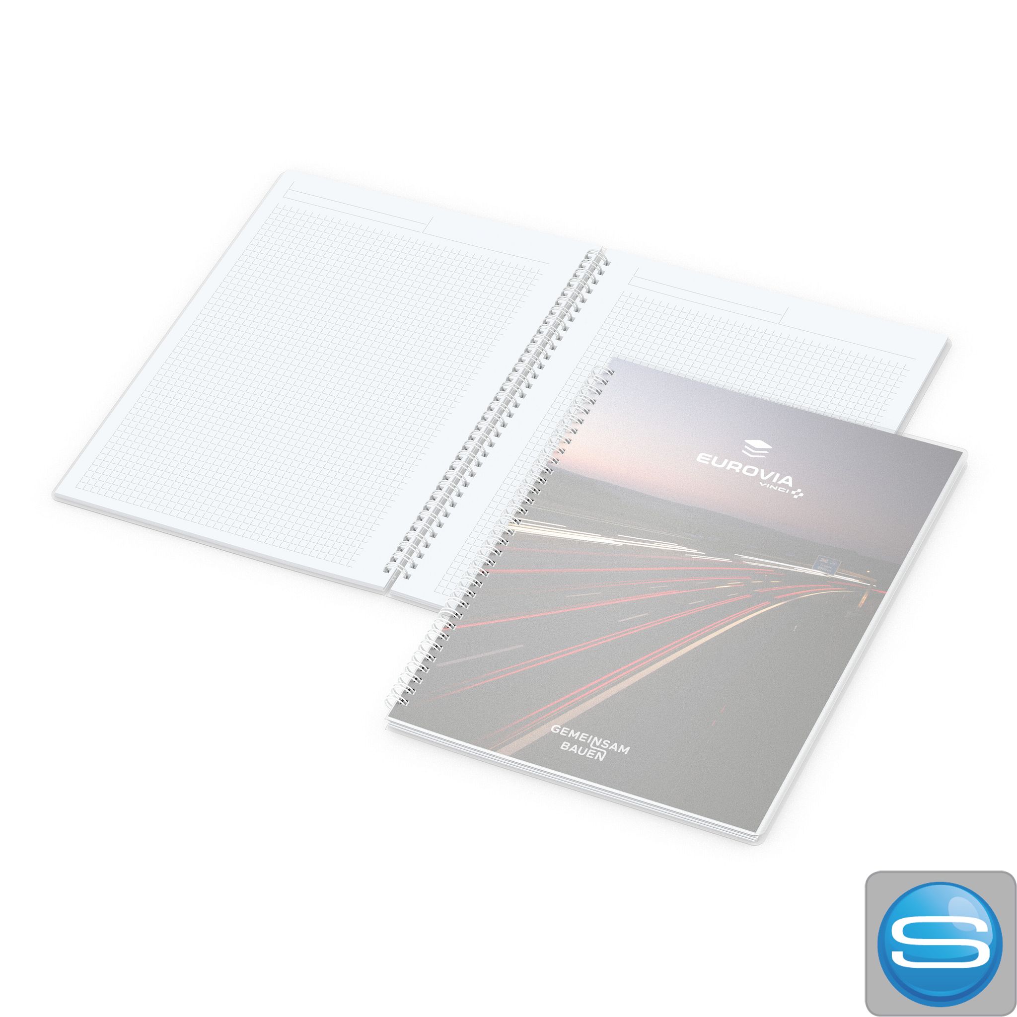 Notizbuch Bizz-Book Polyprop A4+ als Werbeartikel mit Logodruck
