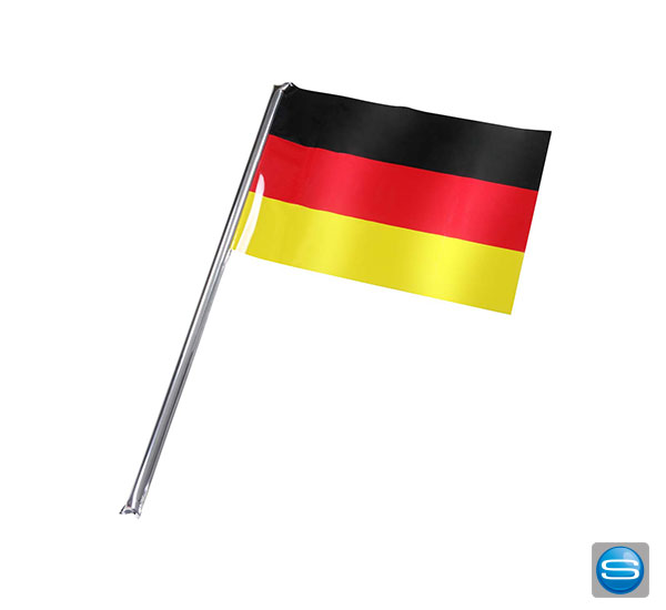 Große selbstaufblasende Deutschland Fahne