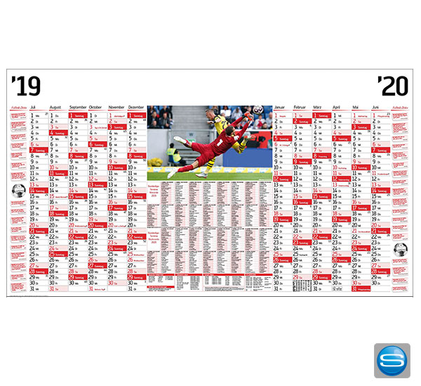 Bundesliga Termin Wandkalender als Werbemittel bedrucken