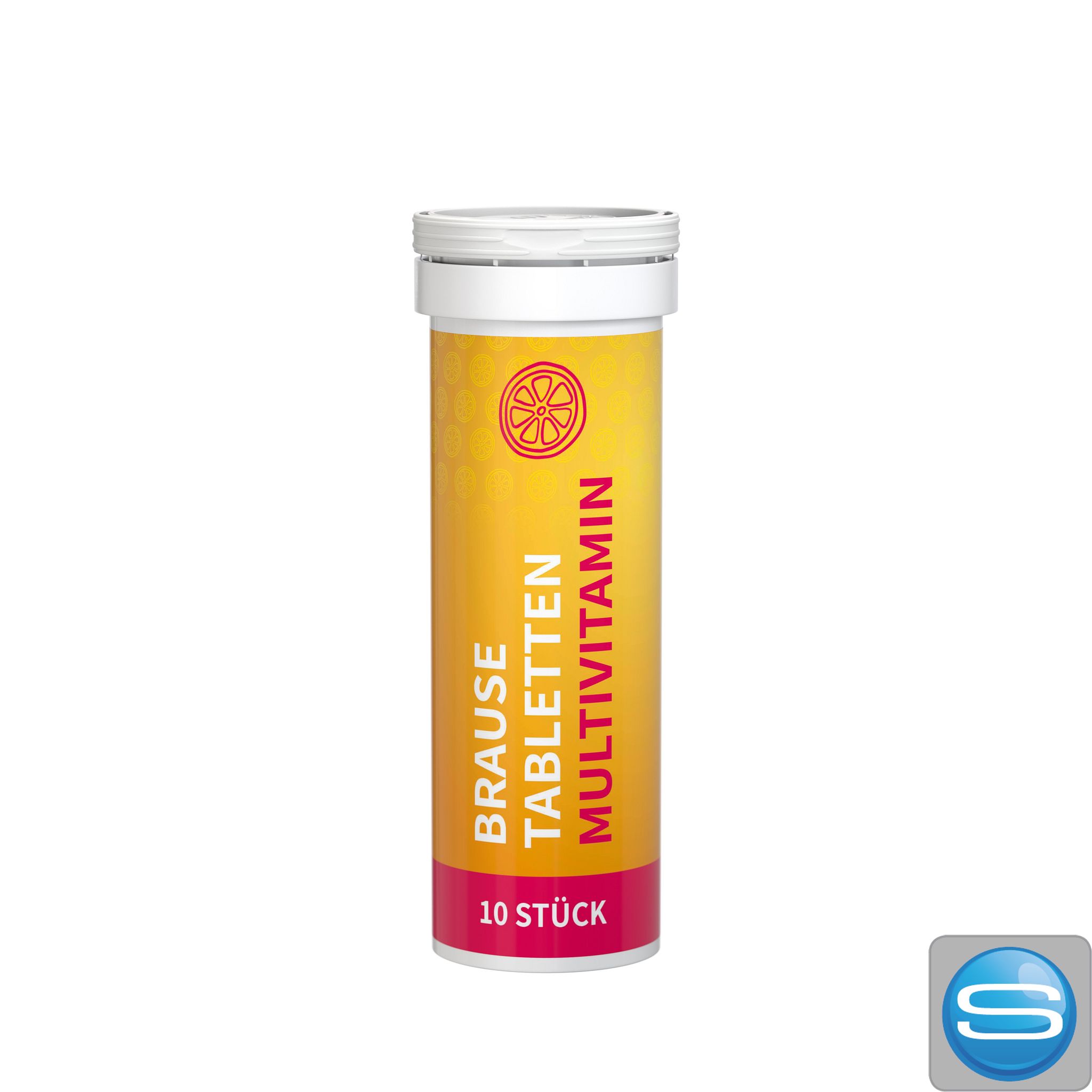 Multivitamin Brausetabletten im 10er-Röhrchen als Werbeartikel