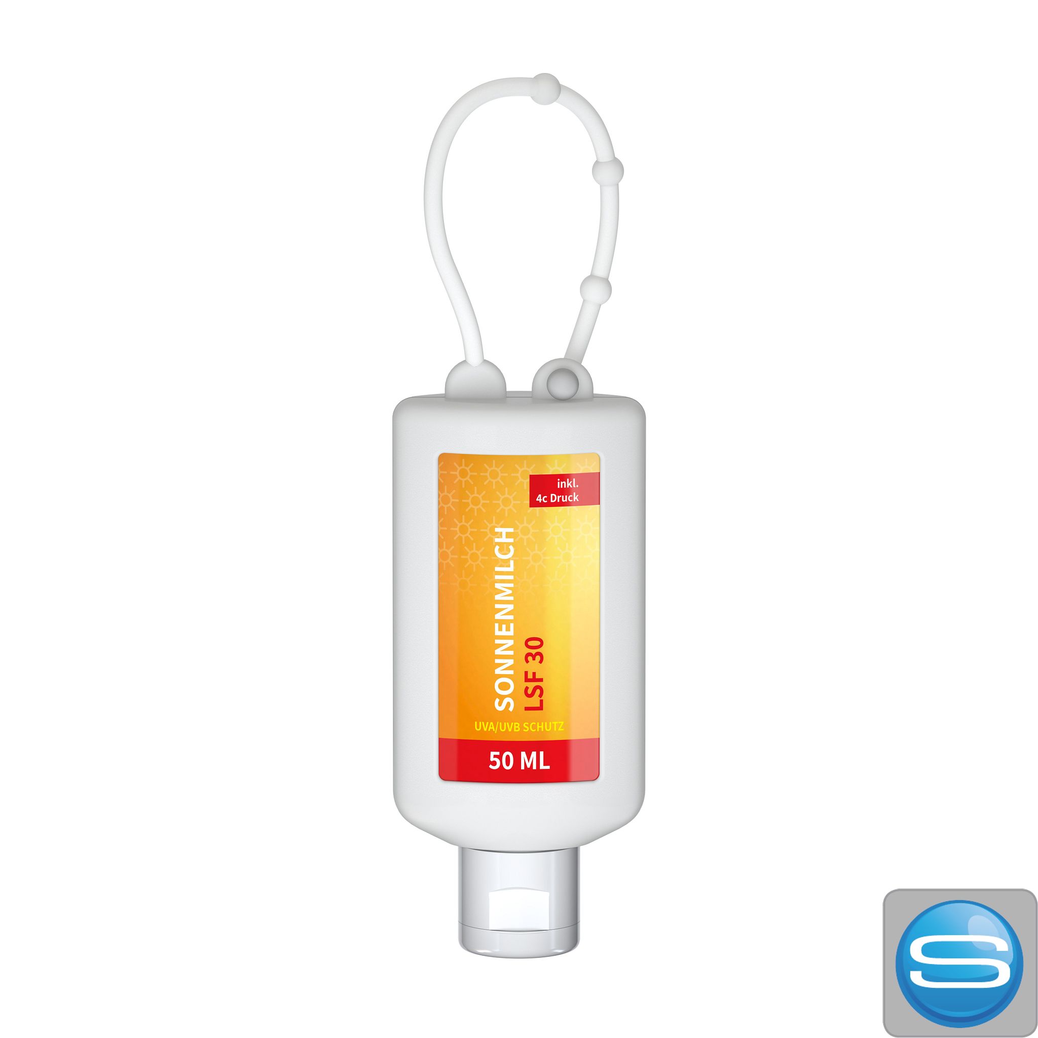Sonnenmilch LSF 30 Bumper 50 ml mit Logo als Werbeartikel