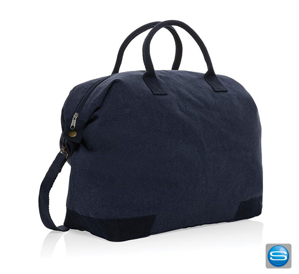 Wochenendtasche aus recyceltem Canvas mit Logostick