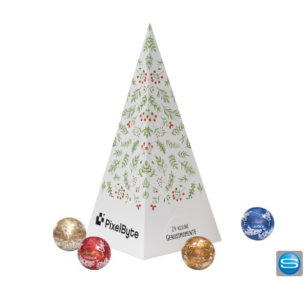 Adventskalender Pyramide als Werbegeschenk bedrucken