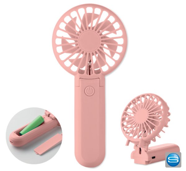 Klappbarer Ventilator in vier trendigen Farben als Werbegeschenk
