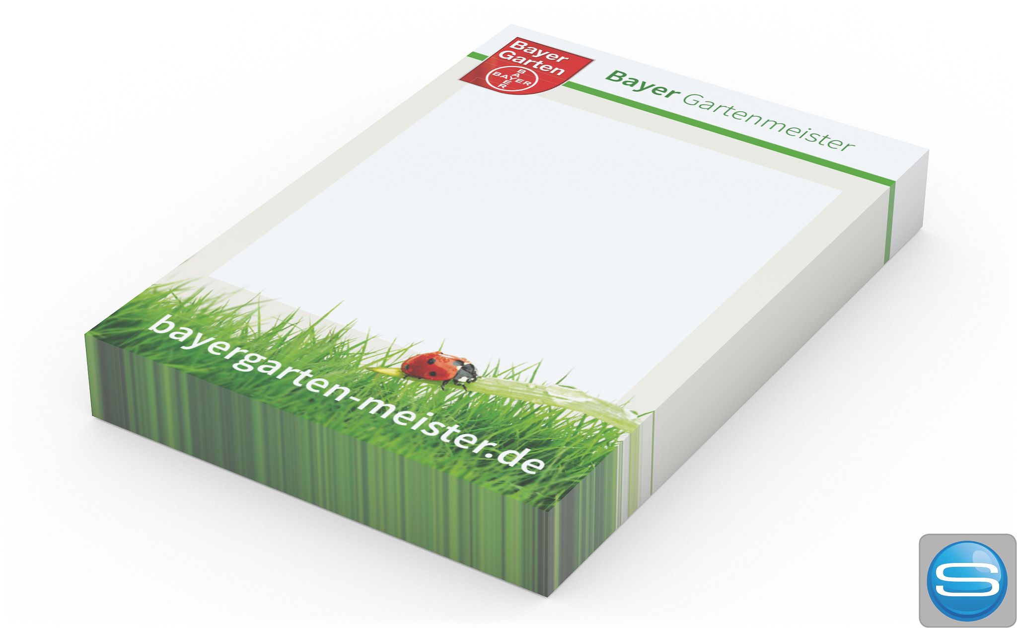 Haftnotizblock 50 × 72 mm mit individuellem Logodruck