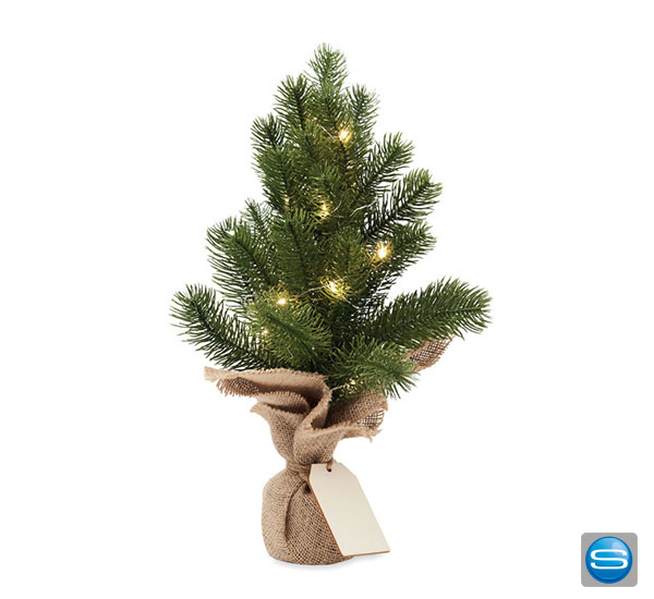 kuenstlicher-weihnachtsbaum-werbemittel Künstlicher Mini Weihnachtsbaum mit Ihrem Logo