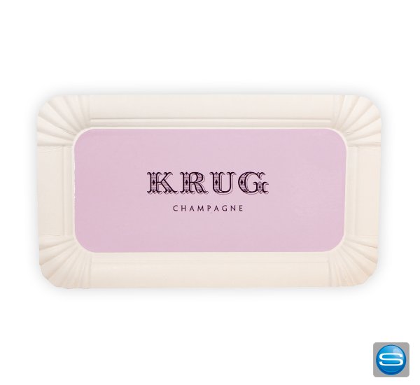 Rechteckige Imbissteller aus Pappe mit Logo bedrucken Rechteckige Imbissteller aus Pappe mit Logo bedrucken