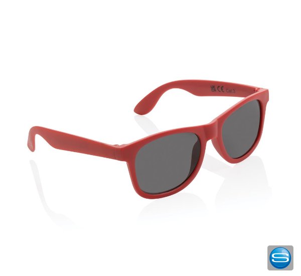 Nachhaltige Sonnenbrille mit Logodruck als Werbeartikel