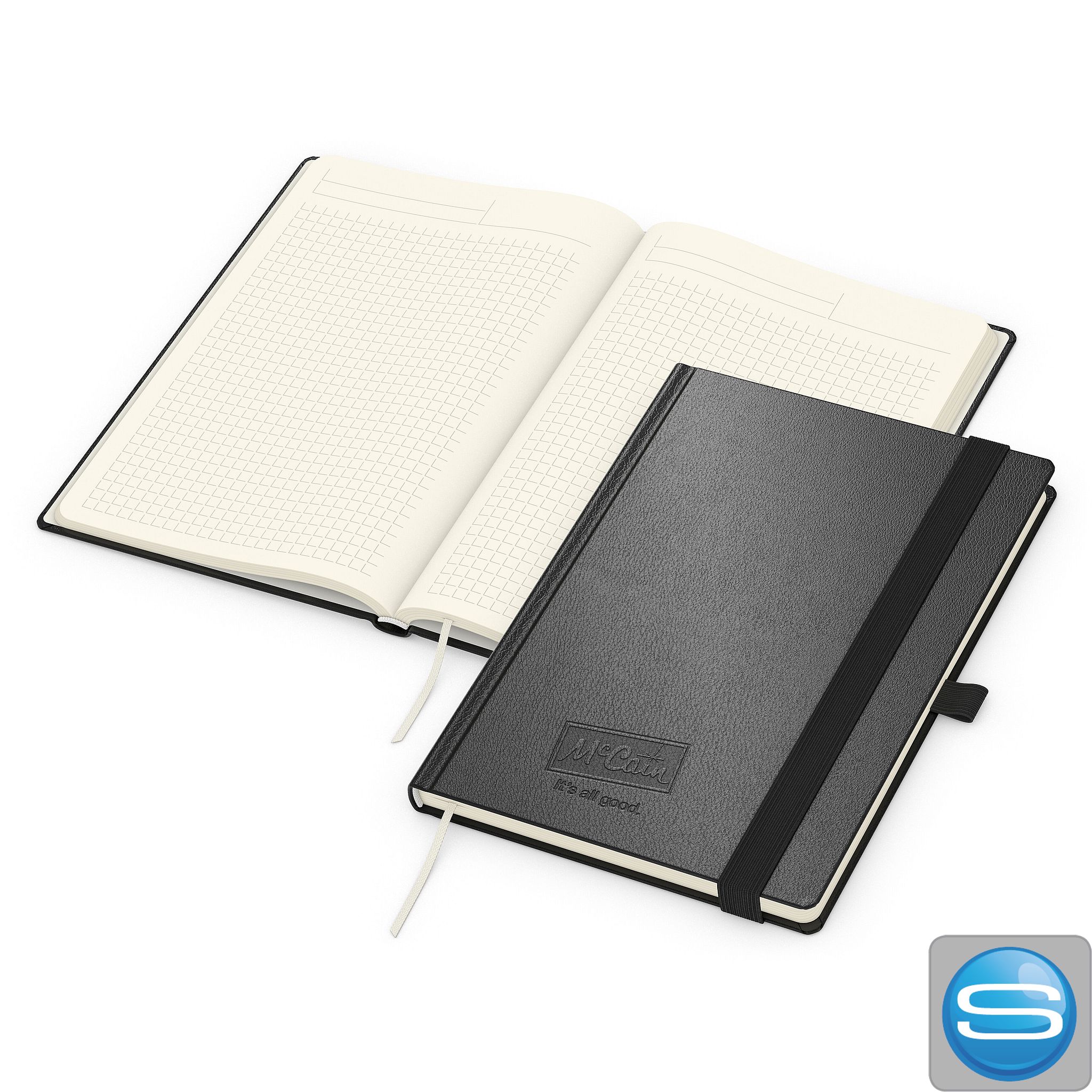 Notizbuch Hardcover mit Logoprägung als Werbegeschenk