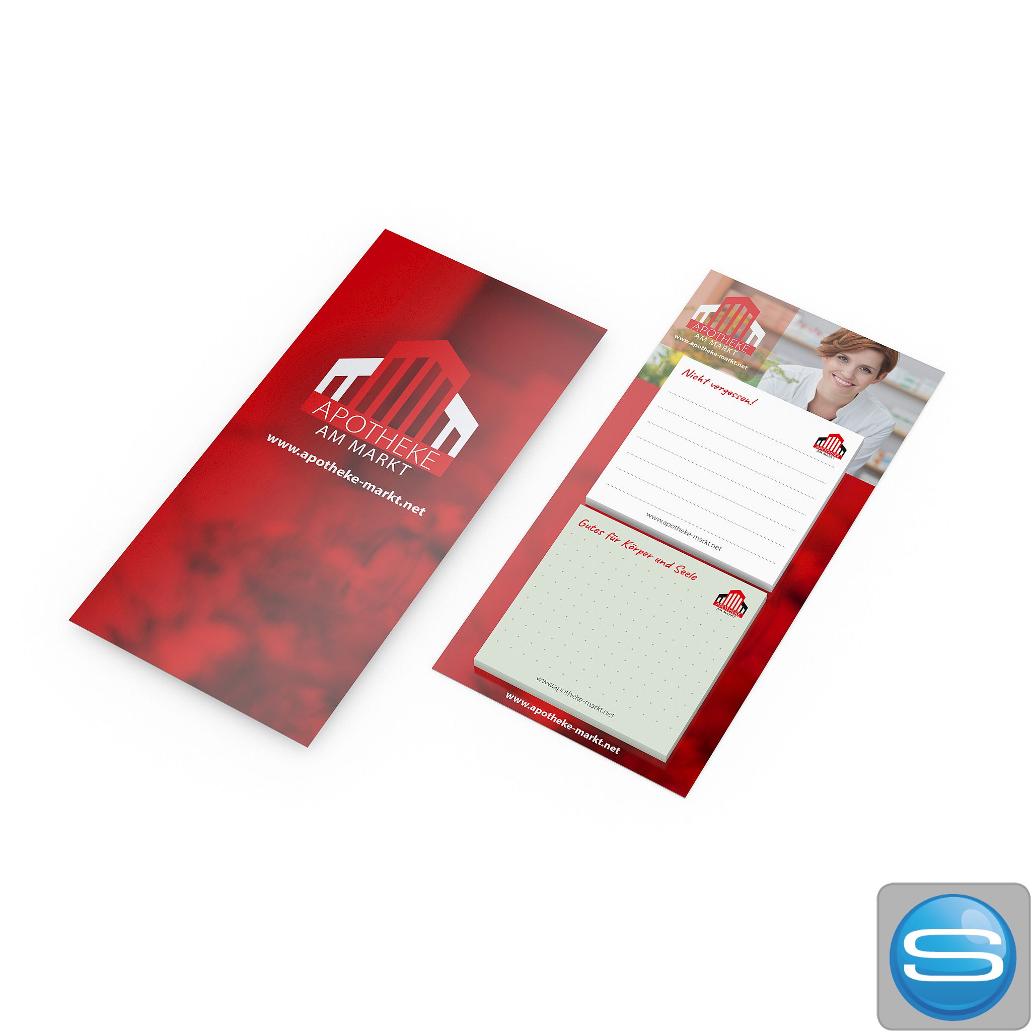 Haftnotiz-Karte Note-Card mit eigenem Logo bedruckt