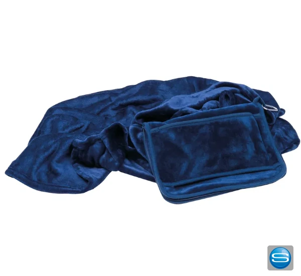 2in1 Kuscheldecke mit Kissenfunktion und Logo 