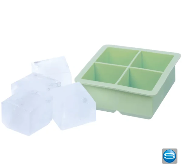 Silikon Eiswürfelform für 4 XXL Eiswürfel mit Gravur