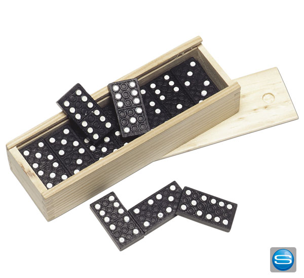 Domino-Spiel 'Mio' in Holzbox mit Ihrem Motiv veredeln