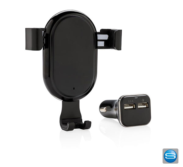 10W Wireless Auto Ladeset mit Logo bedruckt
