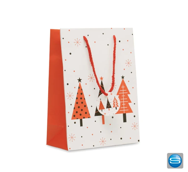 Geschenkpapiertüten mit Weihnachtsmuster