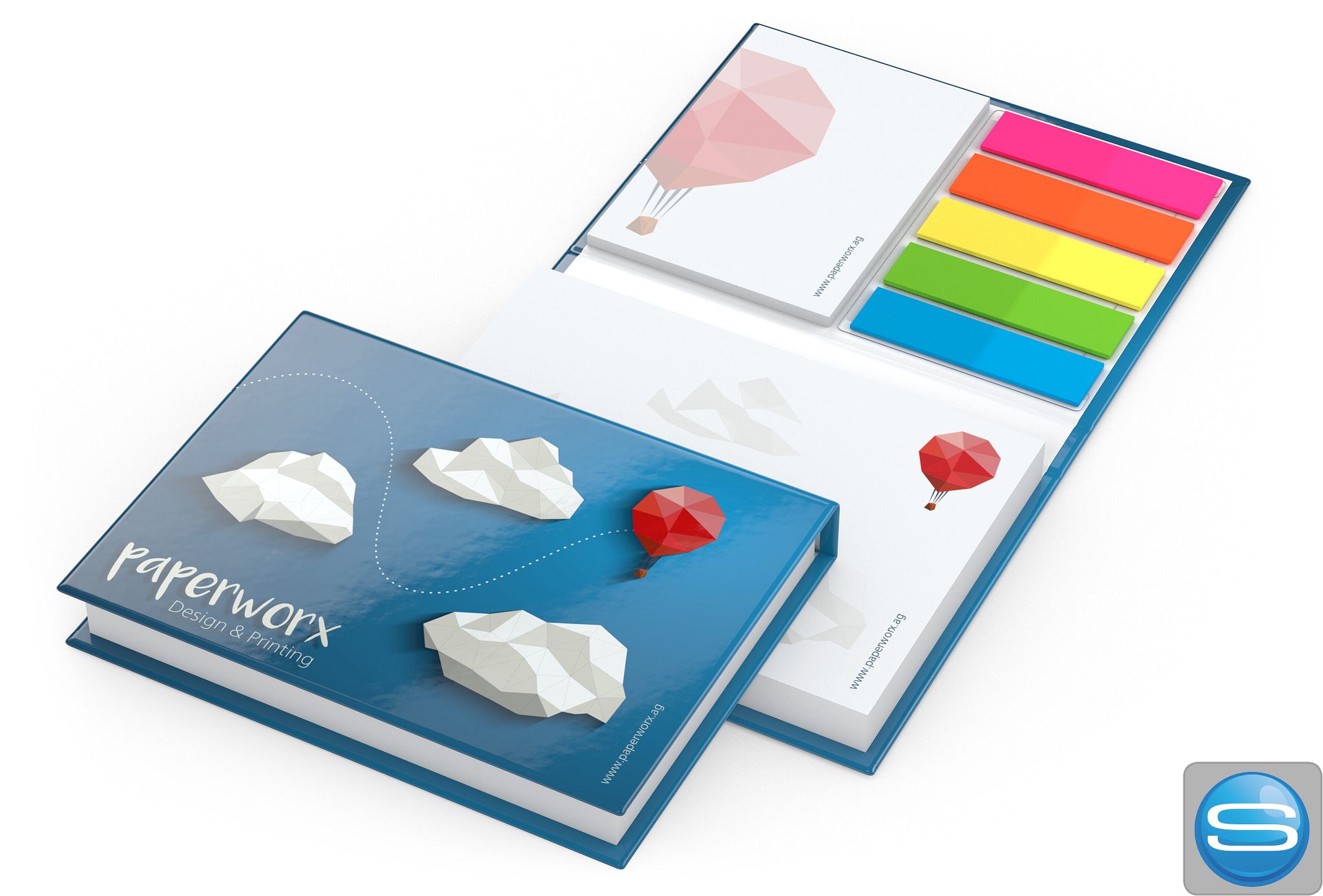 Haftnotiz-Set Paris Hardcover bedruckbar als Werbemittel