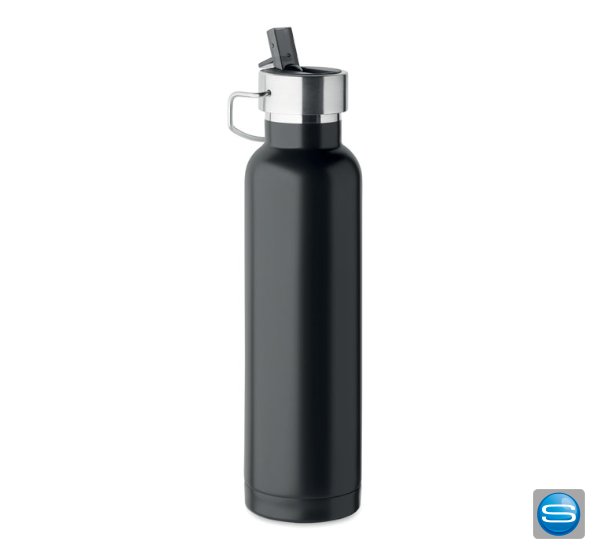 Doppelwandige Vakuum-Isolierflasche aus recyceltem Edelstahl bedrucken