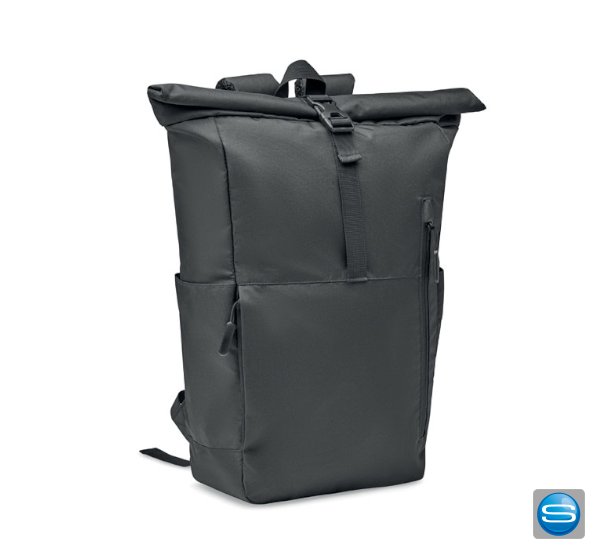 Laptoprucksack mit Rollverschluss als Werbegeschenk