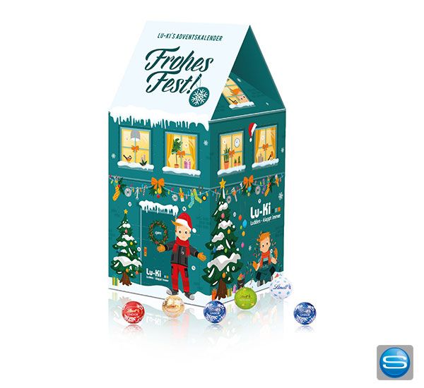 Haus Adventskalender mit Lindt Minis und individueller Gestaltung