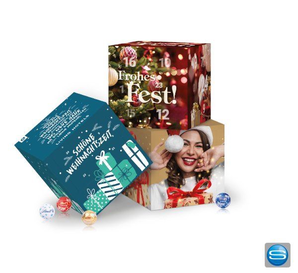 Adventskalender Cube Organic als Werbegeschenk für Weihnachten